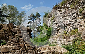 Khust from the height of the castle mountain photo